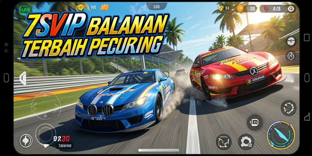 Tampilan gameplay racing yang menegangkan di 7SVIP.