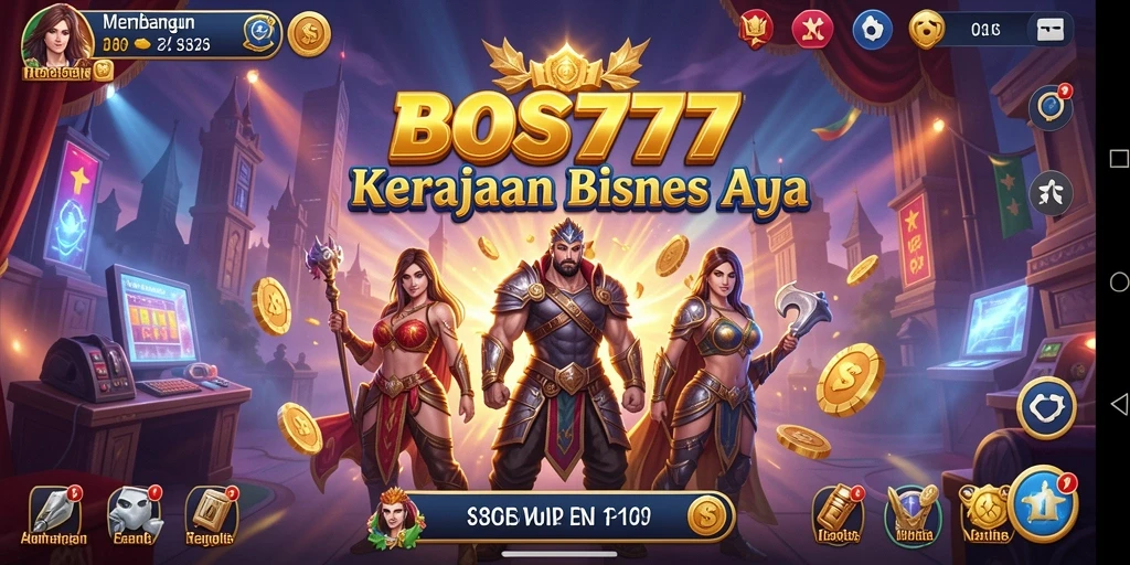 Tangkapan layar utama dari gameplay BOS777 menunjukkan suasana bisnis yang dinamis.