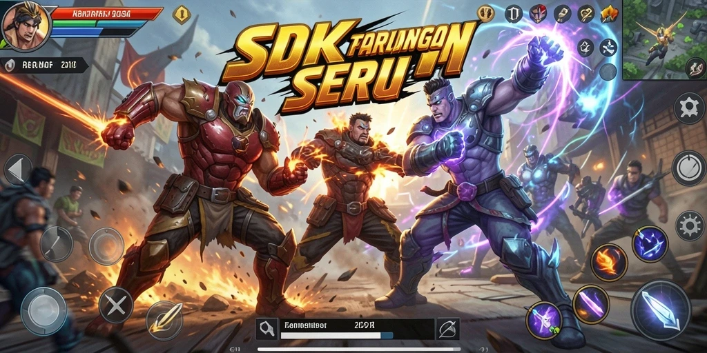 Gameplay DKK yang mendebarkan dengan aksi penuh adrenalin.
