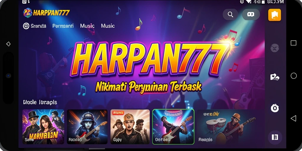 Tampilan gameplay menarik dari HARAPAN777 dengan berbagai tantangan musik.