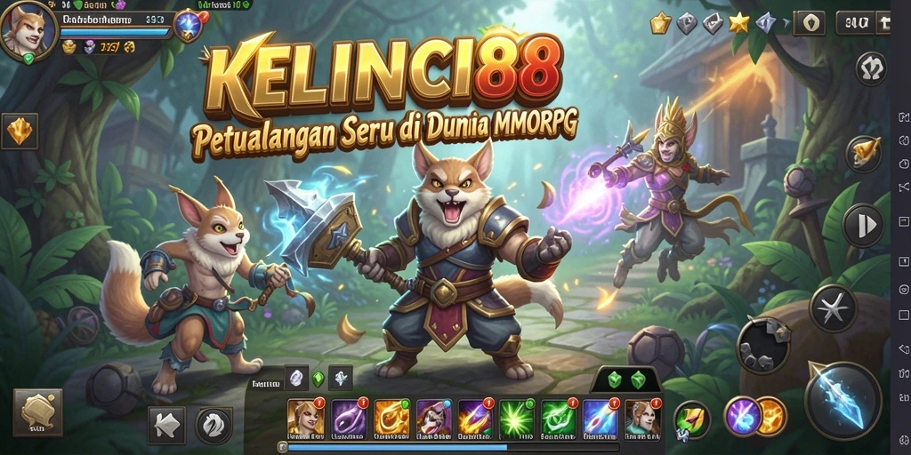 Tangkapan layar KELINCI88 menunjukkan aksi seru dalam pertempuran MMORPG.