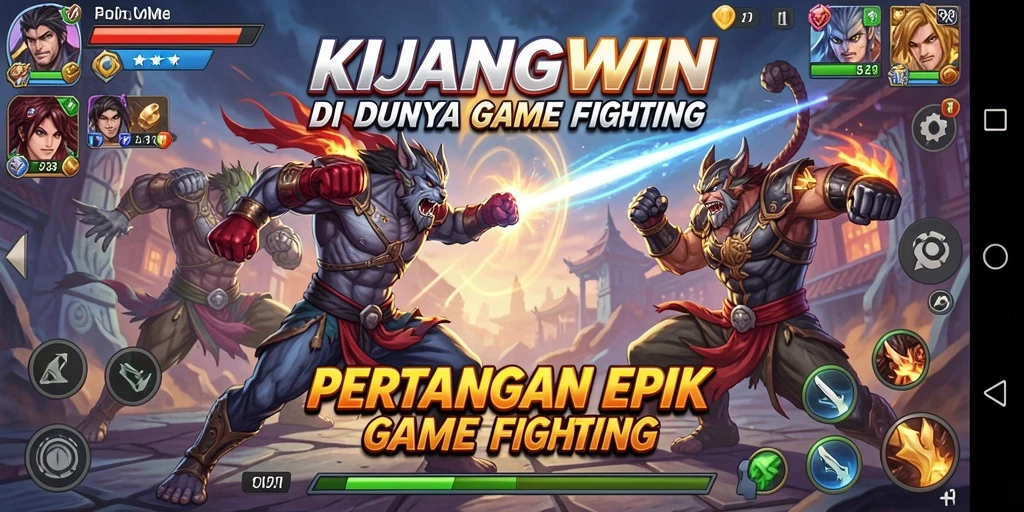 Tangkapan layar KIJANGWIN menunjukkan aksi seru dalam pertarungan Fighting.