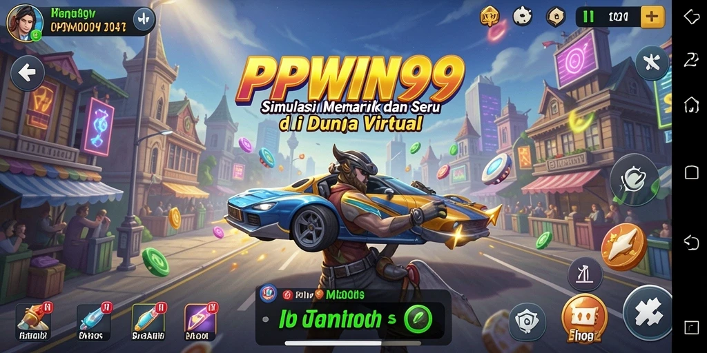 Tampilan gameplay menarik PPWIN99 dalam simulasi virtual.